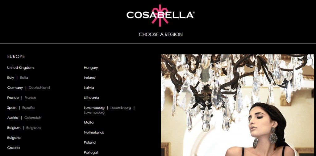 Cosabella Choose Region